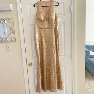 Bari Jay gold sequin dress